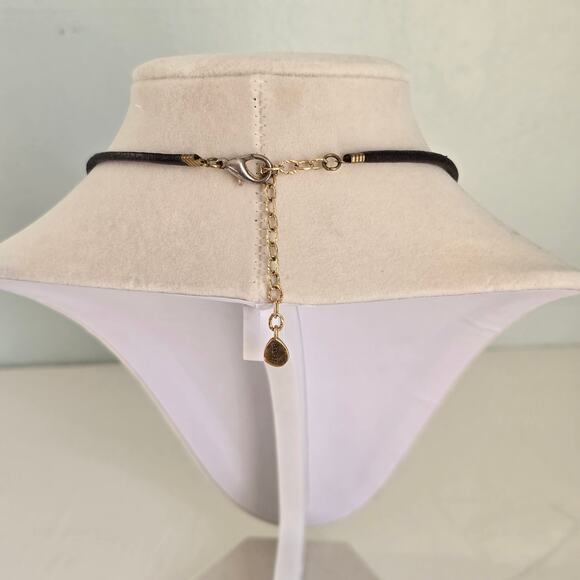 Barse Thailand Pendant Necklace Women's Antiqued Brass Medallion Polished Boho - Picture 4 of 12